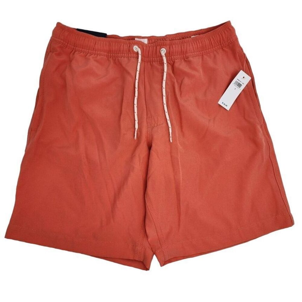 Gap Swim Trunks Men's Small‎ Orange Pool Shorts Lined NWT